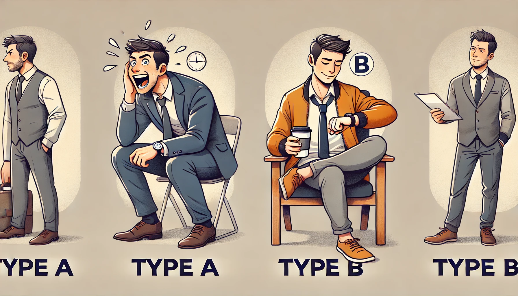 タイプA行動パターンタイプB行動パターン