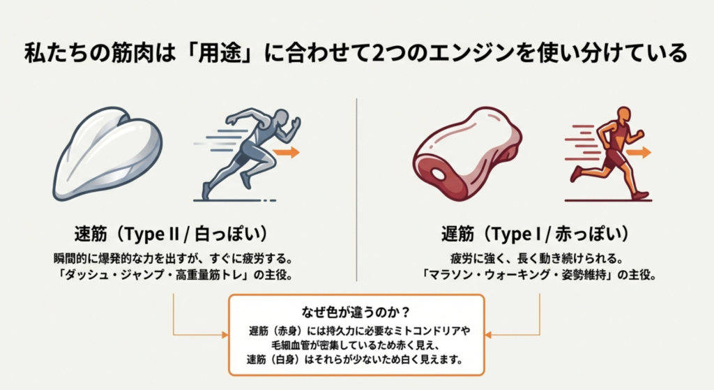 筋肉の色の違い